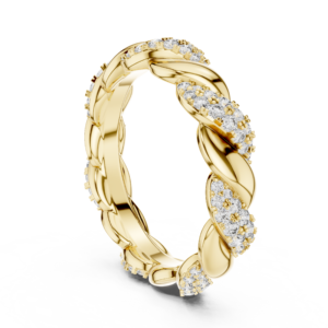 Twisted Diamond Pavé Band Ring