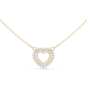 Heart Shape Diamond Halo Pendant