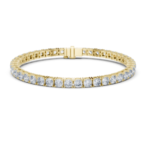 Cushion Cut Diamond Tennis Bracelet – 44 Stone Collet Setting