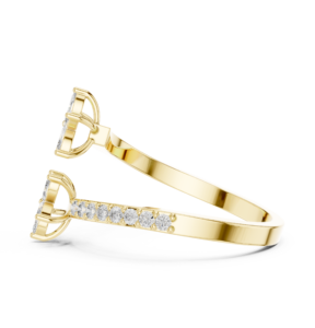 Floral Diamond Cluster Ring with Marquise and Round Stones