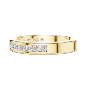 Sleek Channel-Set Diamond Band with Linear Stone Alignment