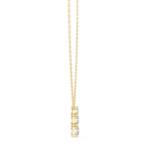 Graduated Three Stone Round Diamond Pendant