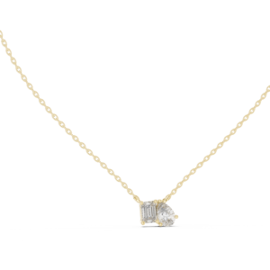 Emerald & Pear Diamond Drop Pendant