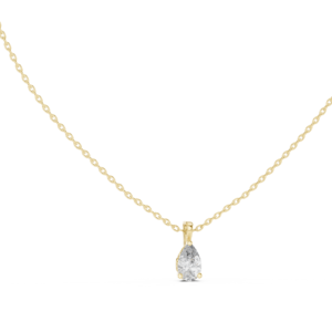Pear Drop Solitaire Diamond Pendant