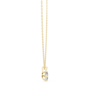 Oval Solitaire Diamond Pendant with Minimal Prong Setting