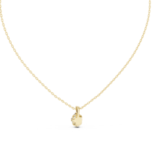 Oval Solitaire Diamond Pendant with Classic Bail