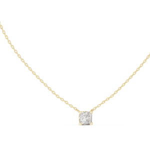 Princess Cut Solitaire Diamond Pendant with Minimal Frame Setting