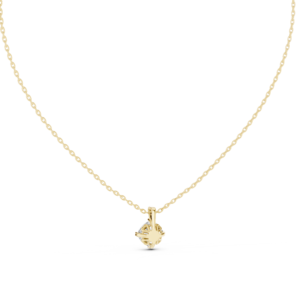 Cushion Cut Solitaire Diamond Pendant with Prong Setting