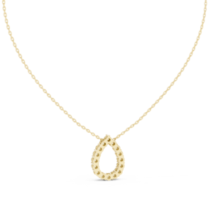 Teardrop Cluster Diamond Pendant with Round Accent Stones