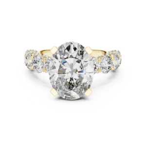 Multi-Stone Round Diamond Ring with Collet and U-Cut Setting