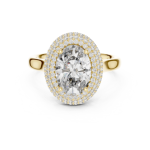 Multi-Stone Round & Oval Diamond Ring with Prong and Collet Setting