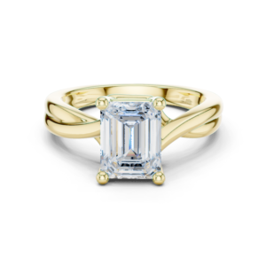 Emerald Cut Solitaire Diamond Ring