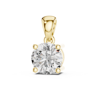 Minimal Round Solitaire Diamond Pendant